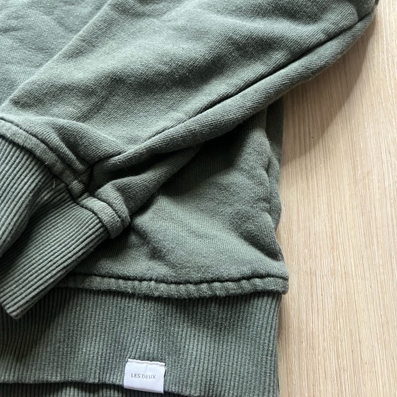 Les Deux Street Court Organic Cotton Blend Zip Up Half Sweater - Picture 5 of 6